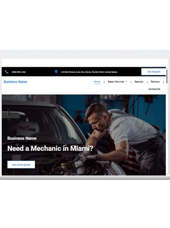 Professional auto repair website design services for service-based businesses in, Pretoria, Gauteng, South Africa by Gynesis Photography