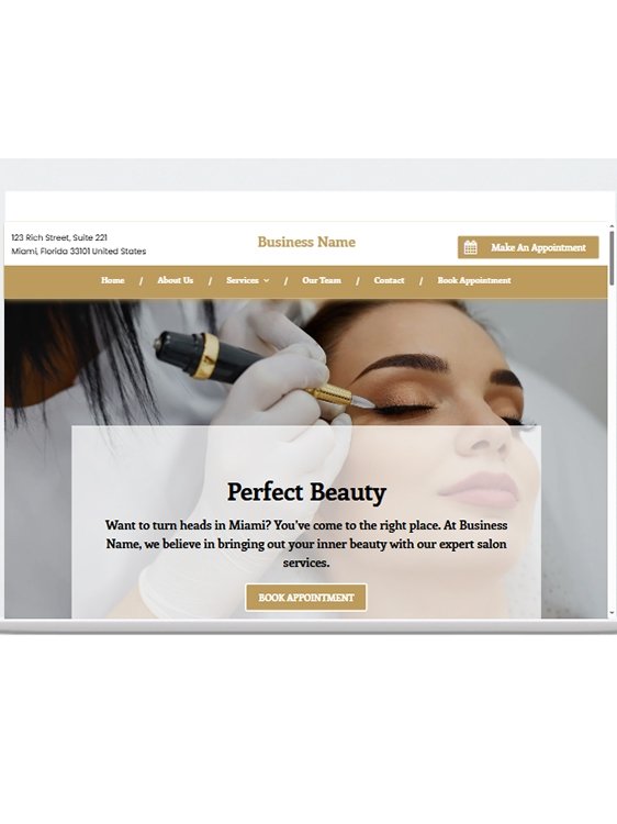 Professional beauty salon website design services for service-based businesses in, Pretoria, Gauteng, South Africa by Gynesis Photography
