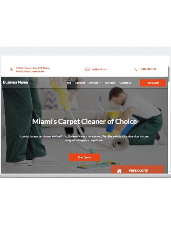 Professional carpet cleaning website design services for service-based businesses in, Pretoria, Gauteng, South Africa by Gynesis Photography